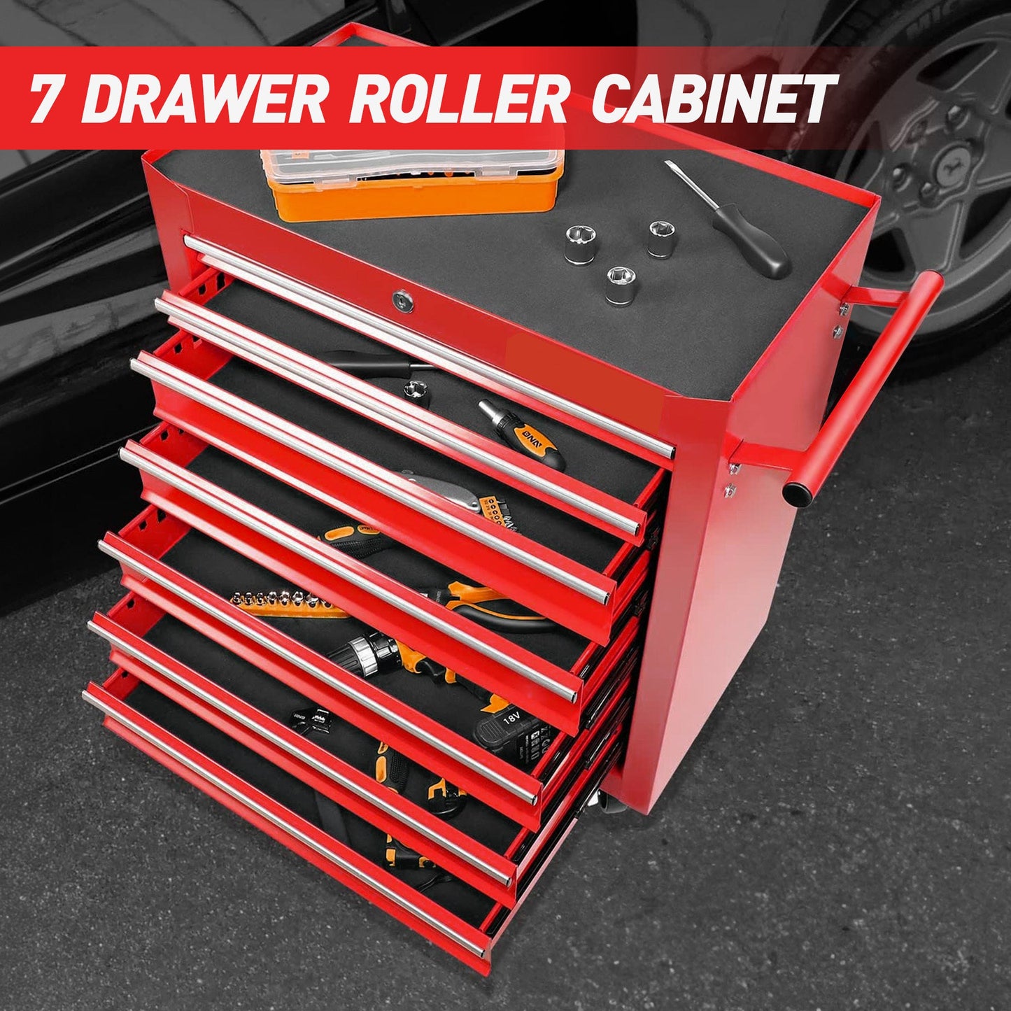 7 Drawers Tool Cabinet Inkedjoy