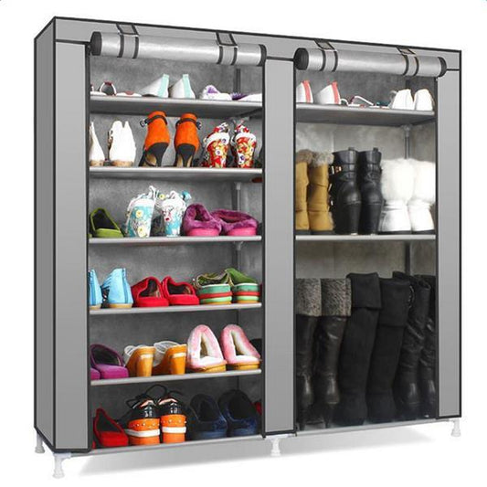 Double Row 9-grid Non-woven Shoe Cabinet Inkedjoy