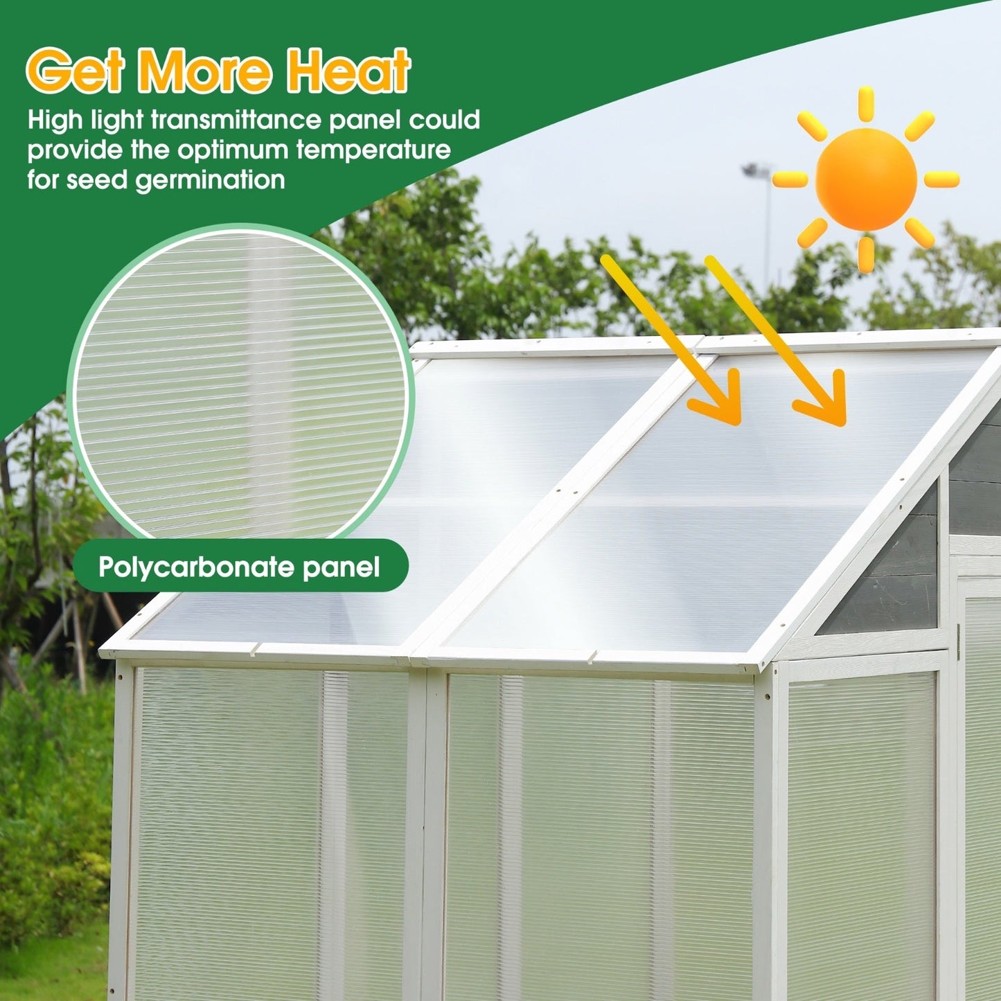 76x48x86Walk In Polycarbonate Greenhouse My Store