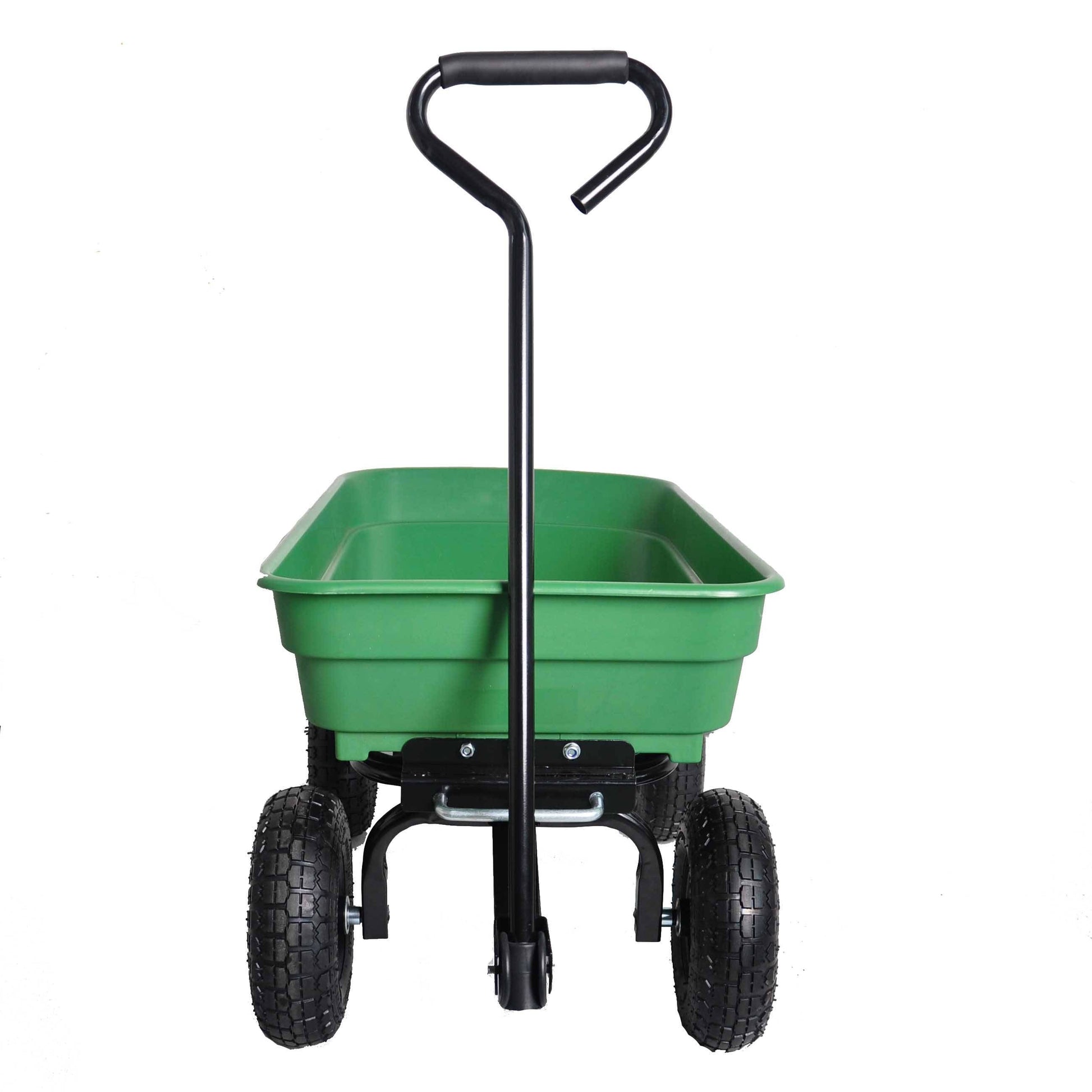 Folding Garden Dump Cart With Steel Frame And 10-in., 300-Pound Capacity Inkedjoy