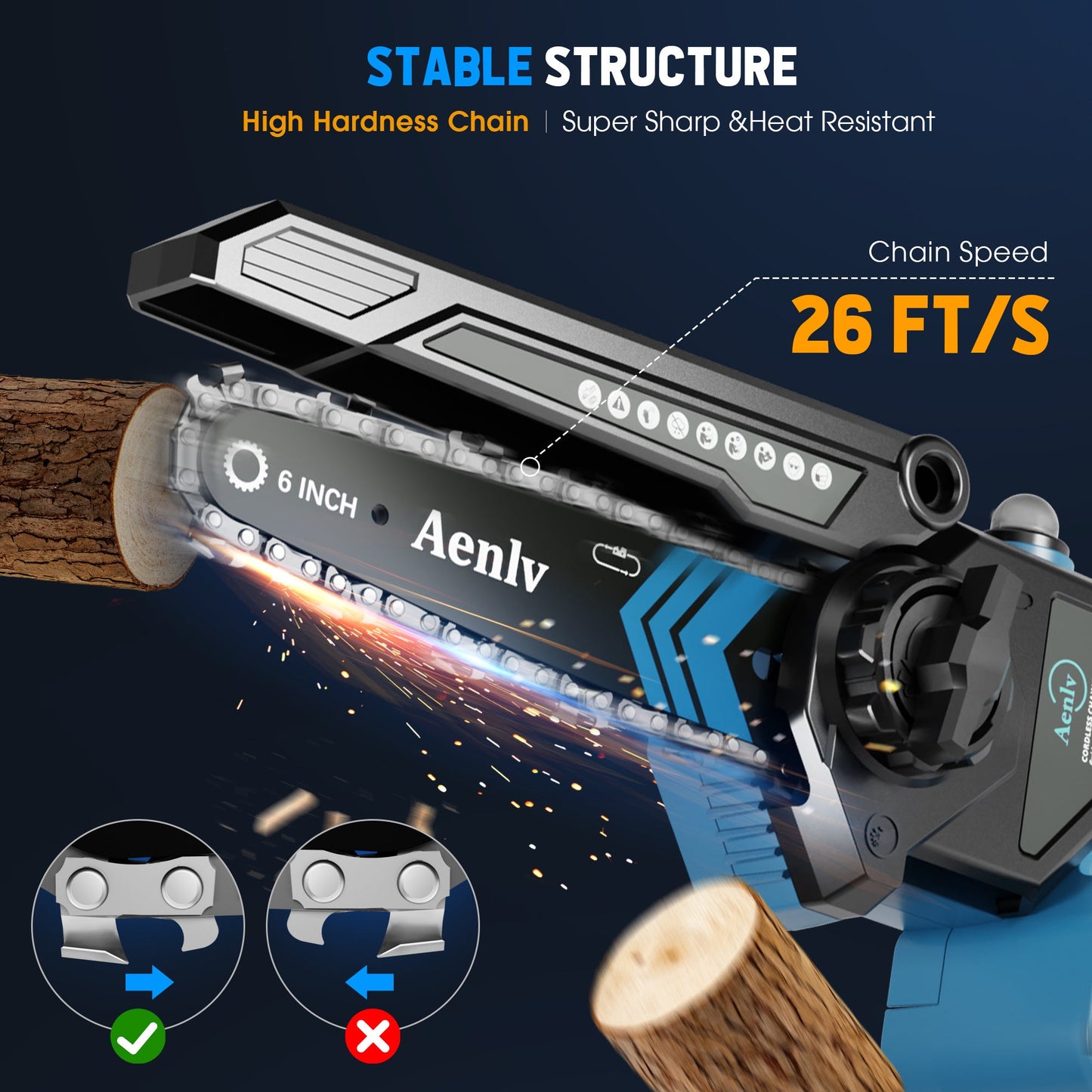 6-inch Mini Chainsaw Inkedjoy