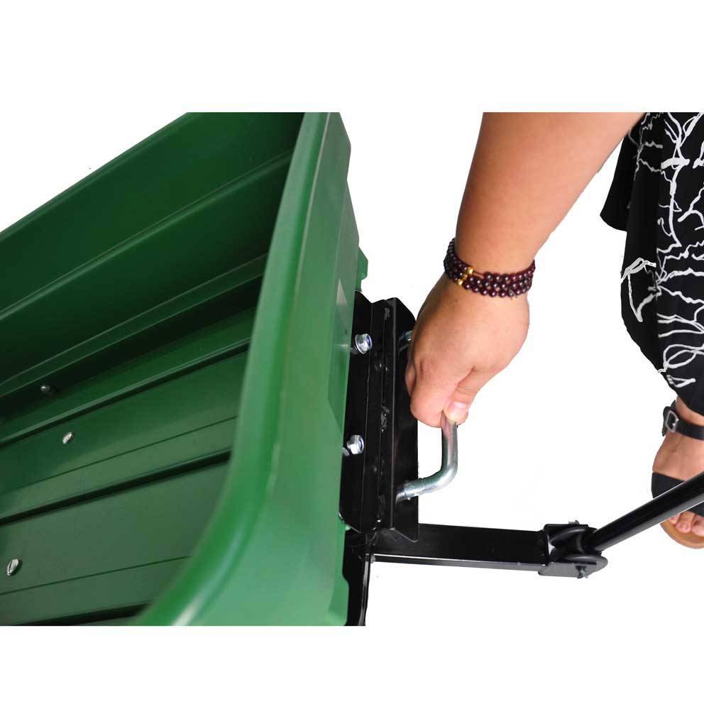 Folding Garden Dump Cart With Steel Frame And 10-in., 300-Pound Capacity Inkedjoy