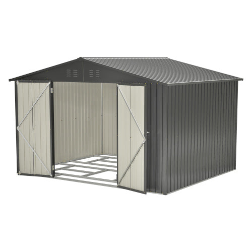 10X8 FT Outdoor Storage Shed- Black Inkedjoy