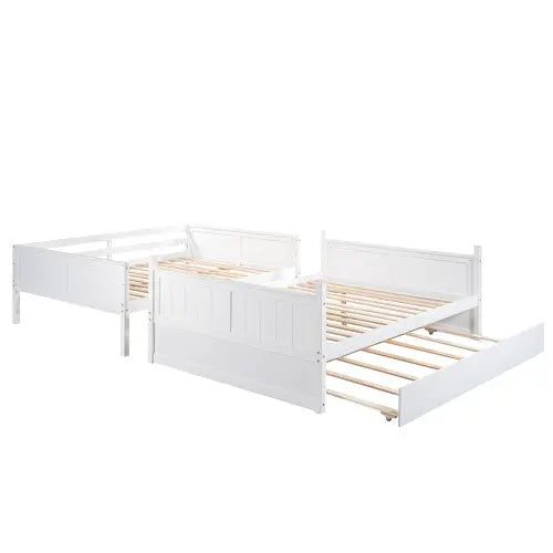 Full Over Full Bunk Bed With Twin Size Trundle My Store
