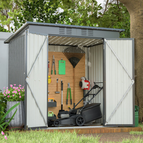 6 X 4 Ft Outdoor Storage Shed- Black Inkedjoy