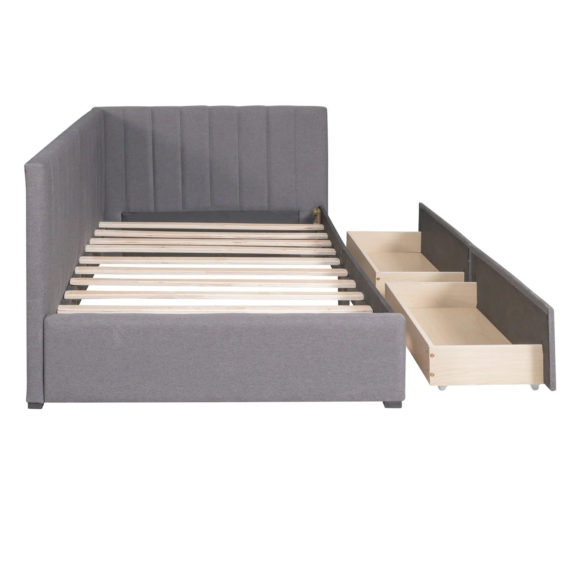 Upholstered Sofa Bed With 2 Storage Drawers My Store