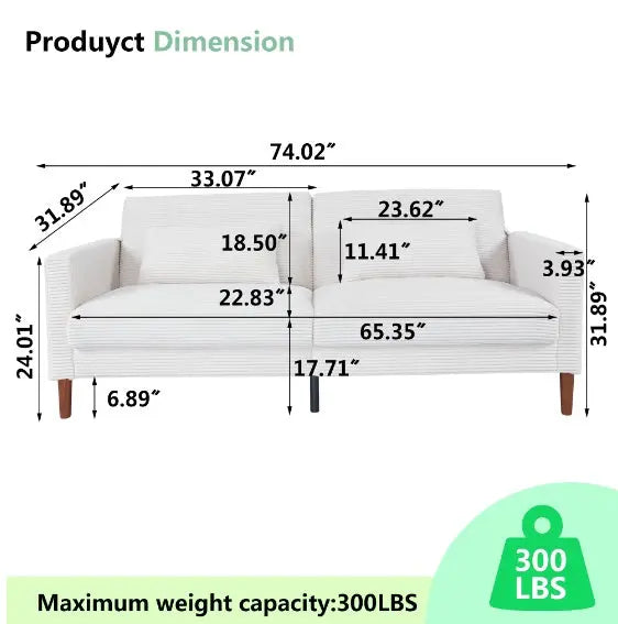 Linen Sofa Seats In Beige My Store