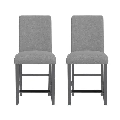 Wallace Bay Zeph Gray Upholstered Barstools, Set Of 2 My Store