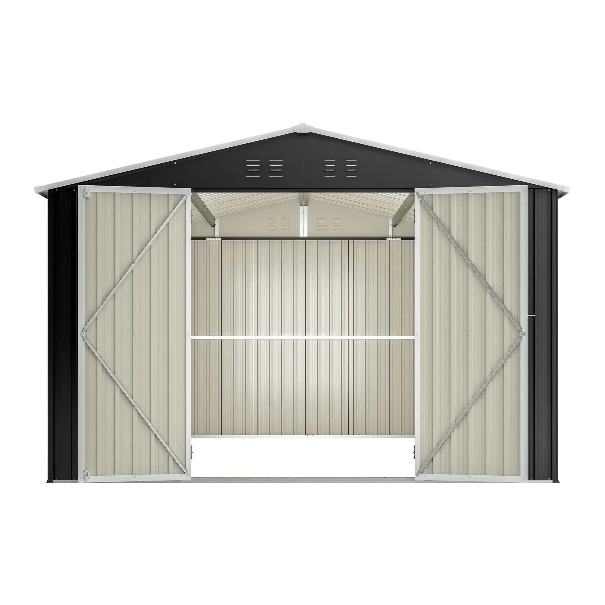 Outdoor Storage Shed 10x12 FT- Black My Store