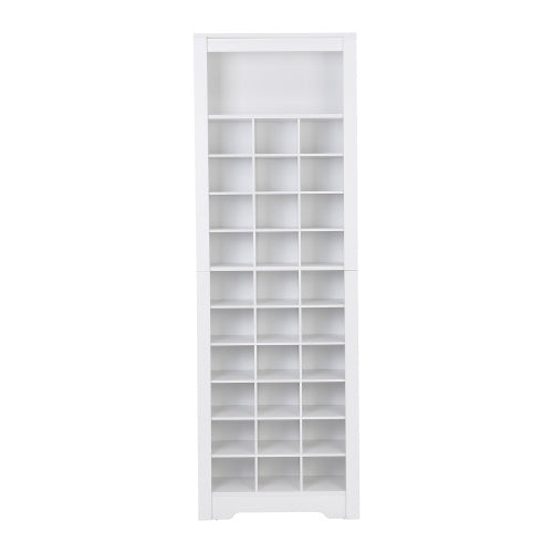 Stylish Design 30 Shoe Cabinet Console, Modern White Inkedjoy