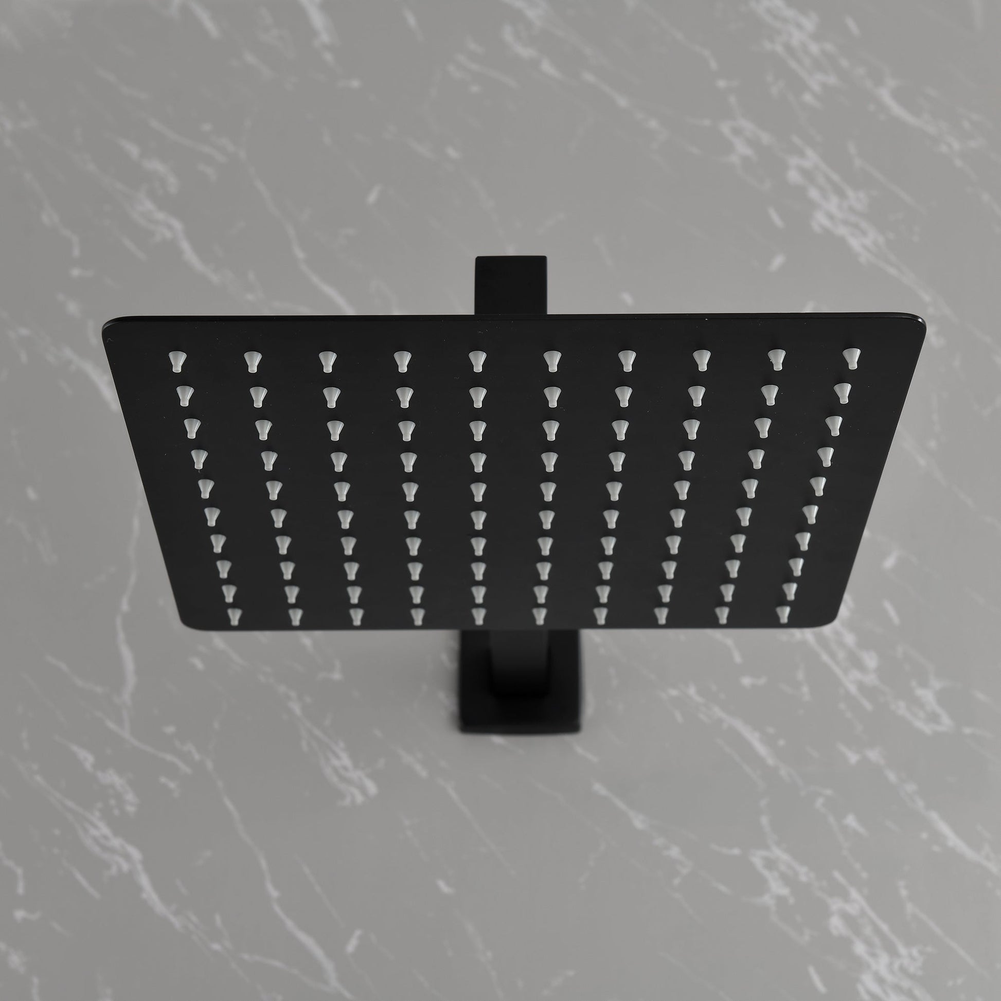 Brass Matte Black Shower Faucet With 10 Inch Shower Head And Handheld Spray Inkedjoy