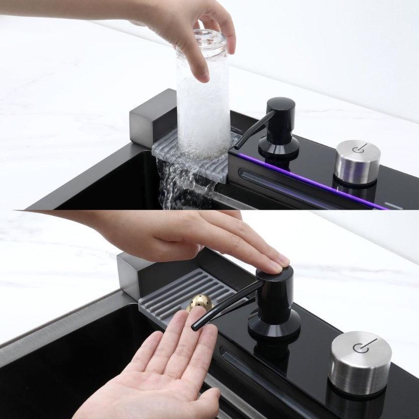 Pull-out Facuet Single Bowl Sink Kitchen Ohberri