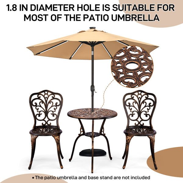 2pcs Single Chairs And 1pc Round Table Butterfly Shaped Antique Bronze Casting Set Inkedjoy