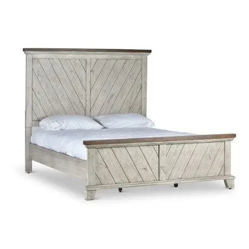 Bear Creek - Queen Bed - Whitewashed Gray My Store