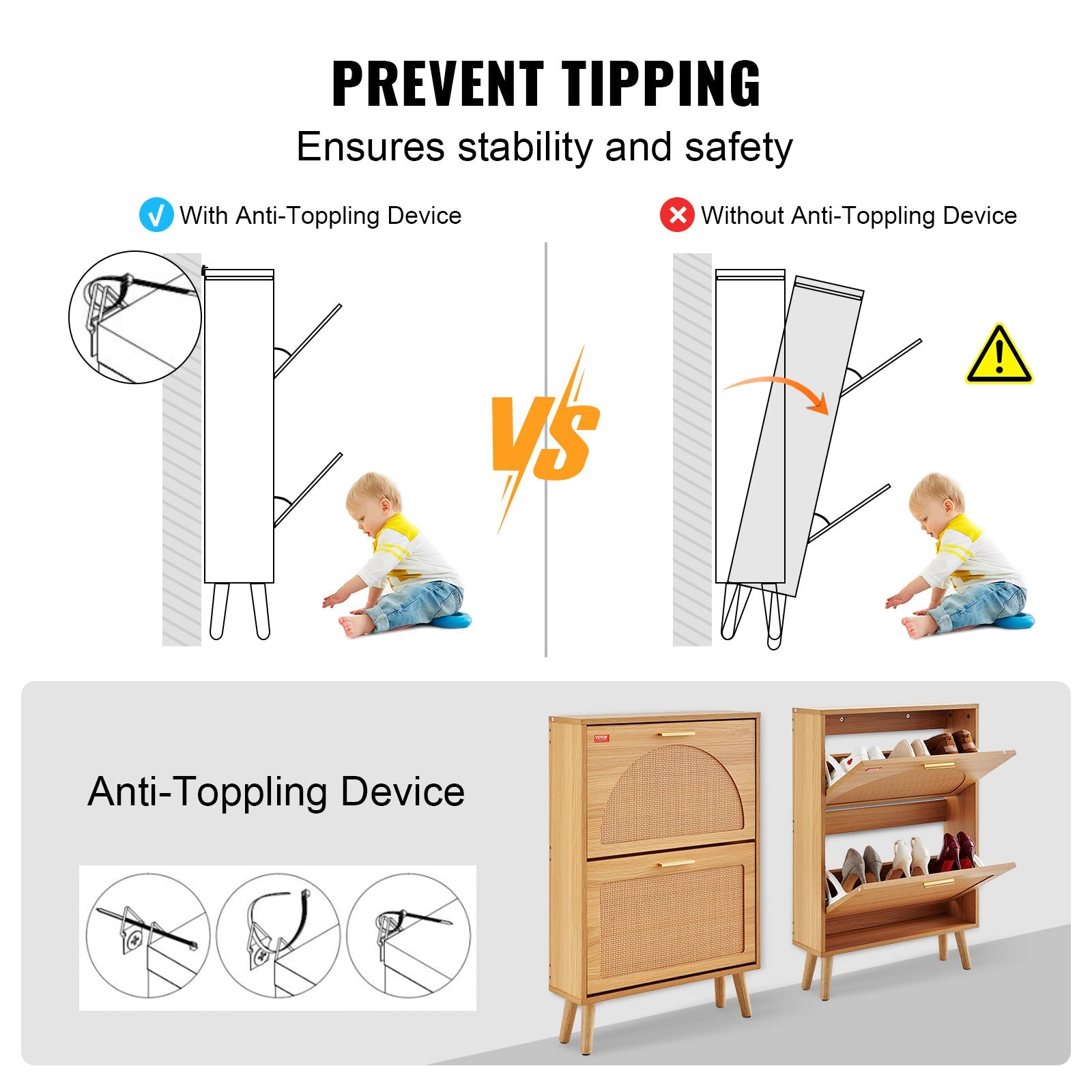 Shoe Cabinet With 2 Flip Drawers Inkedjoy