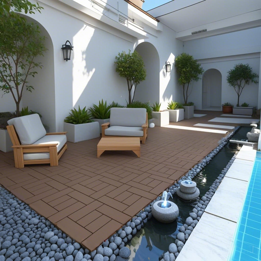 Waterproof, Wear-resistant, DIY Assembly, Garden, Courtyard, Balcony,plastic Flooring Inkedjoy