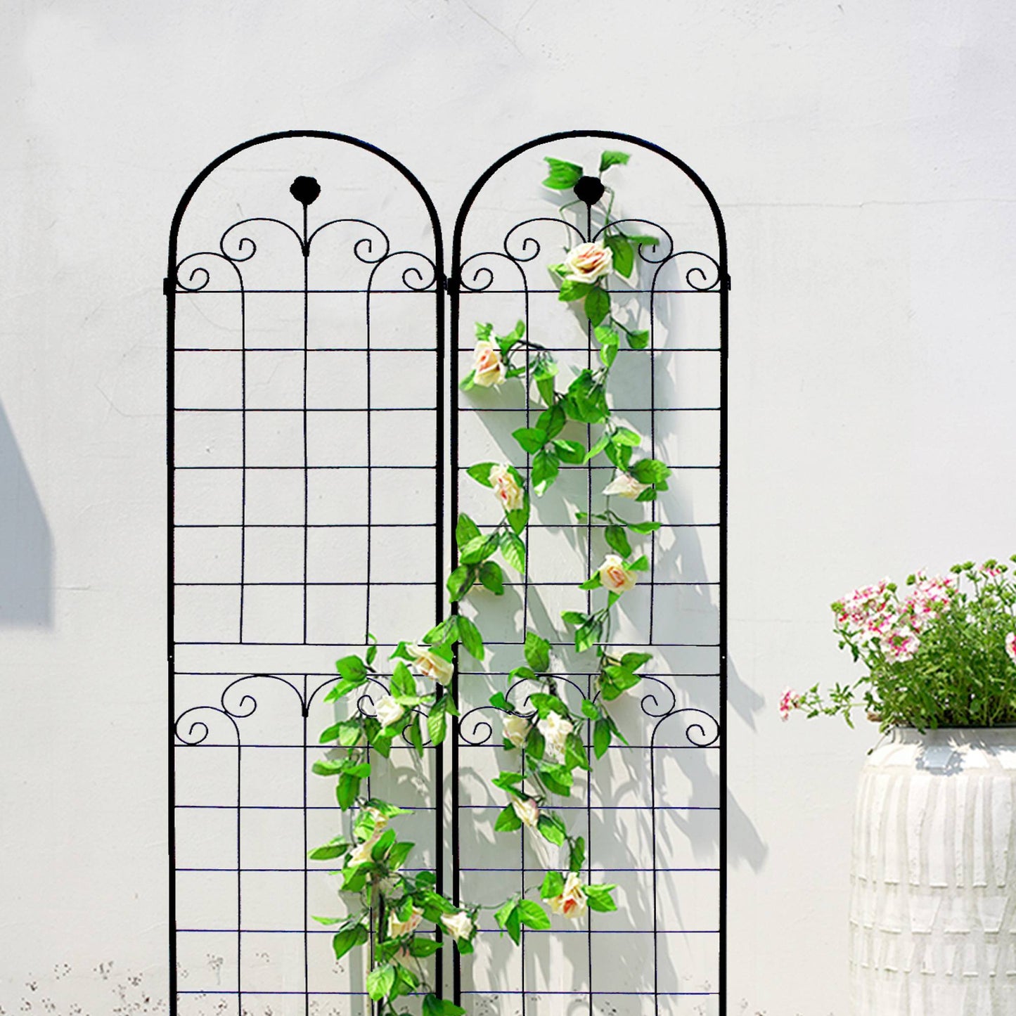 4 Pack Metal Garden Trellis For Climbing Plants Outdoor Netting Trellis Inkedjoy