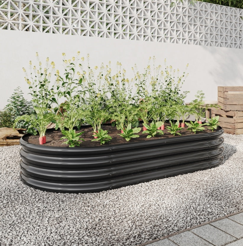 Raised Garden Bed Oval Metal Planter My Store