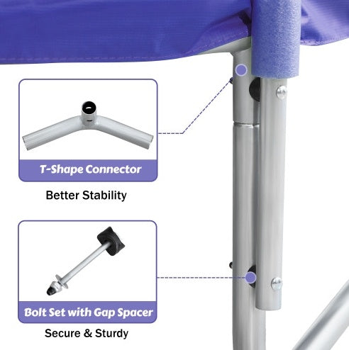 7FT Trampoline For Kids With Safety Enclosure Net, Slide And Ladder My Store