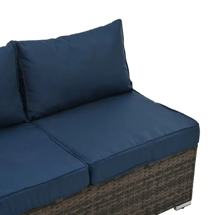 Patio Furniture, Outdoor Furniture, Seasonal PE Wicker Furniture, 4 Set Wicker Furniture With Tempered Glass Coffee Table My Store