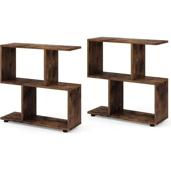 Transform Your Space With These Stylish 2-Tier Wooden Bookcases My Store