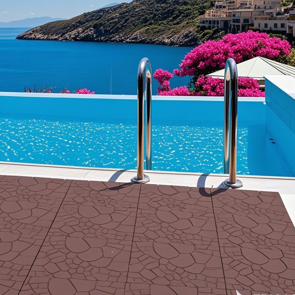 Waterproof, Wear-resistant, DIY Assembly, Garden, Courtyard, Balcony,plastic Flooring Inkedjoy