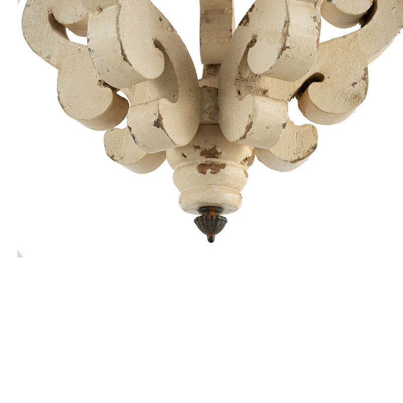 Farmhouse Chandelier, Dilapidated White Chandelier French Country Wood My Store