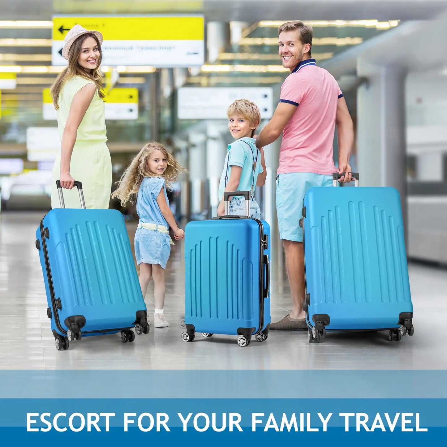 Three In One Suitcase, 20in, 24in, 28in Inkedjoy