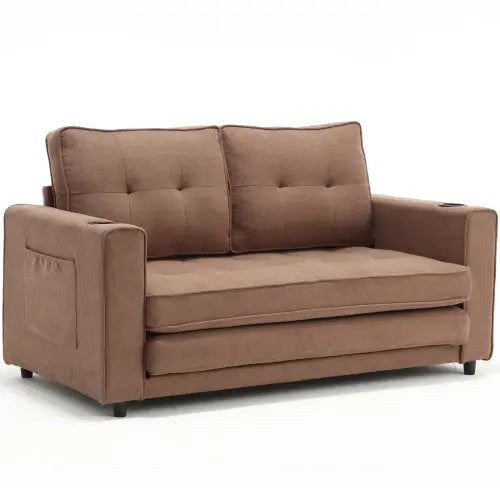 3-in-1 Upholstered Futon Sofa Convertible Floor Sofa Bed My Store