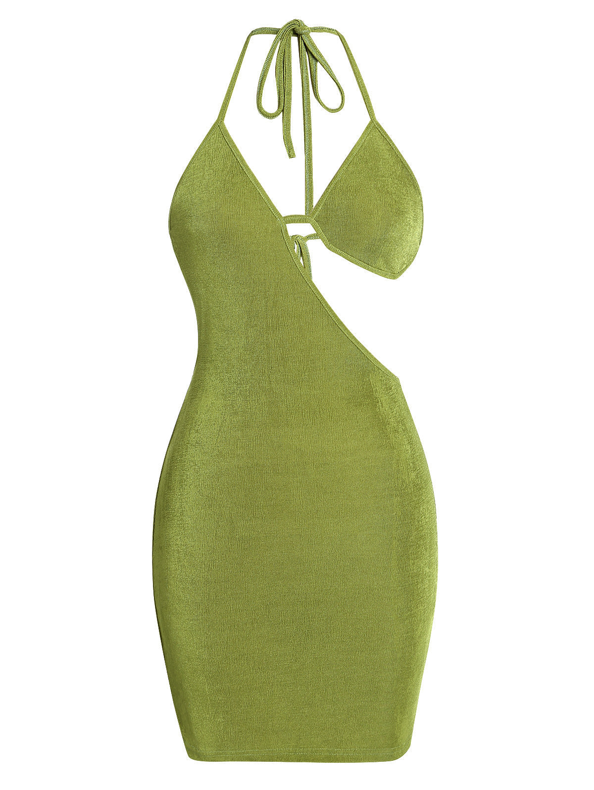 Women Sexy Bodycon Party Dresses Backless Spaghetti Straps Bra Cutout Jersey Halter Naughty Clubwear Inkedjoy