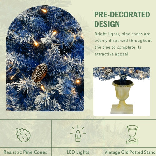 Pre-lit Christmas Tree Artificial Christmas 4-piece Set My Store