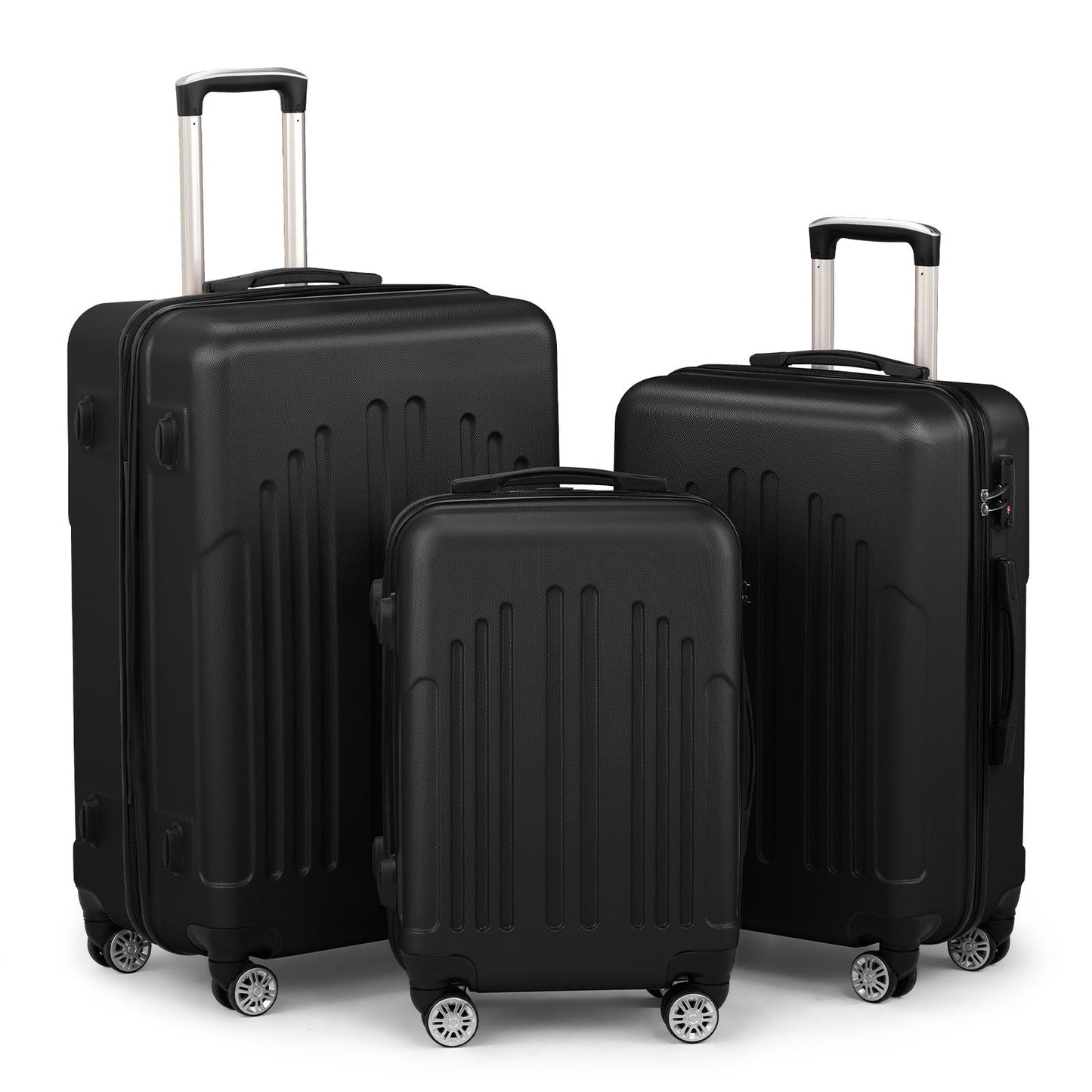Three In One ABS PC Suitcase 20in 24in 28in Suitcase Inkedjoy