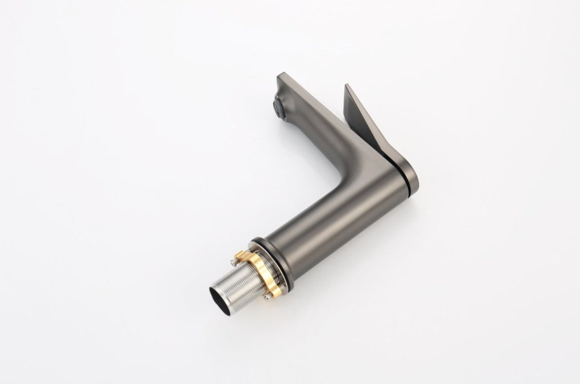 Gray Single Hole Bathroom Faucet Ohberri