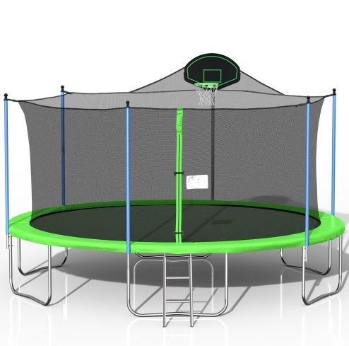 16FT Trampoline Children's Basketball Stand Safety Fence Net My Store