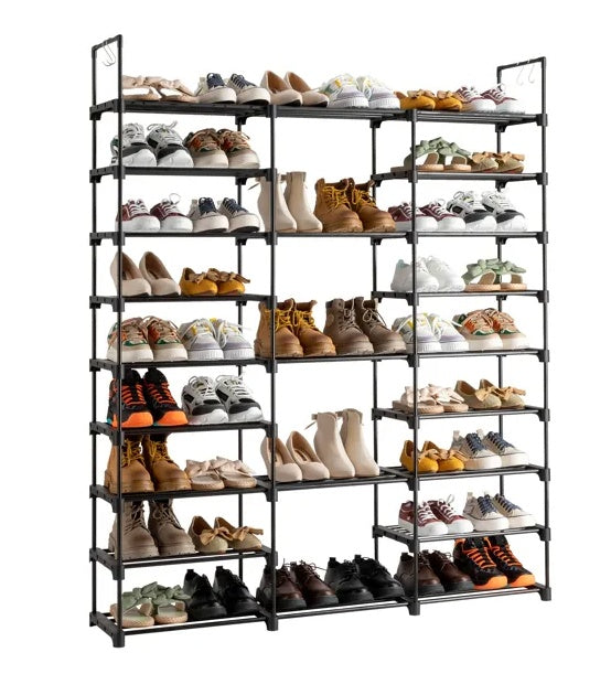 9 Tiers Shoe Rack Storage Organizer Shoe Shelf Organizer Inkedjoy