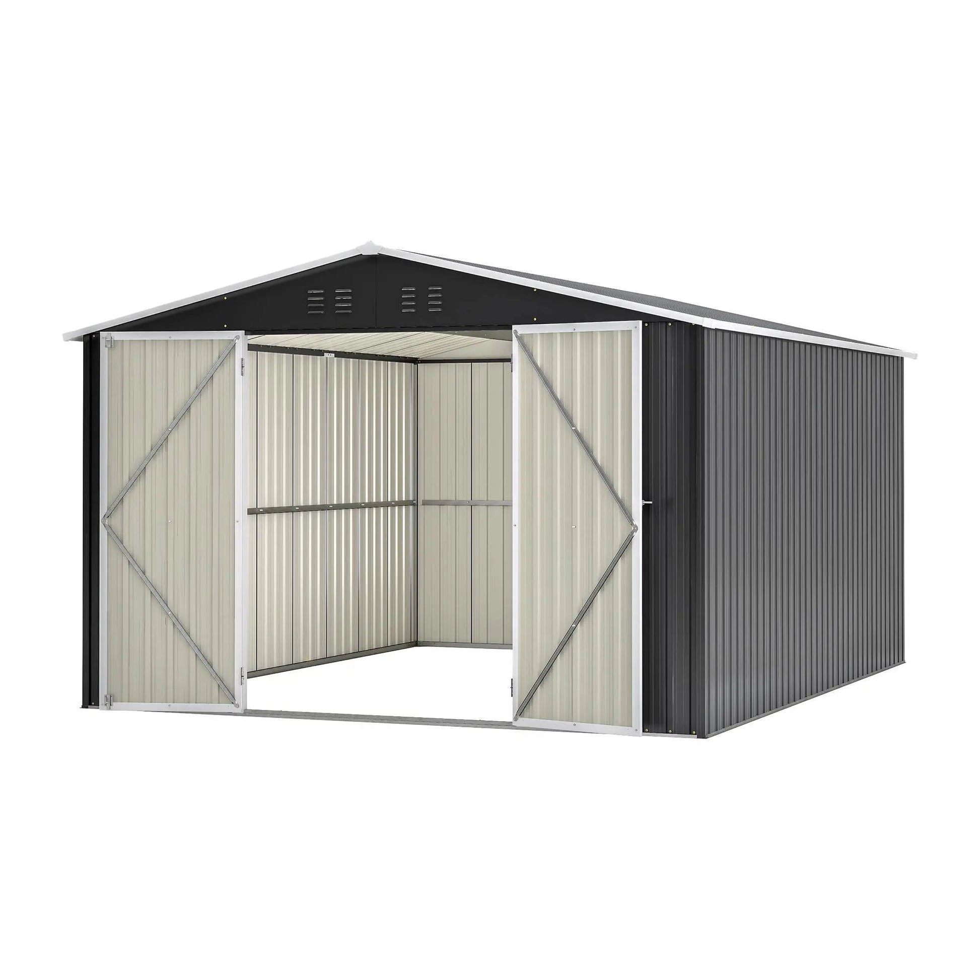 Outdoor Storage Shed 10x12 FT- Black My Store
