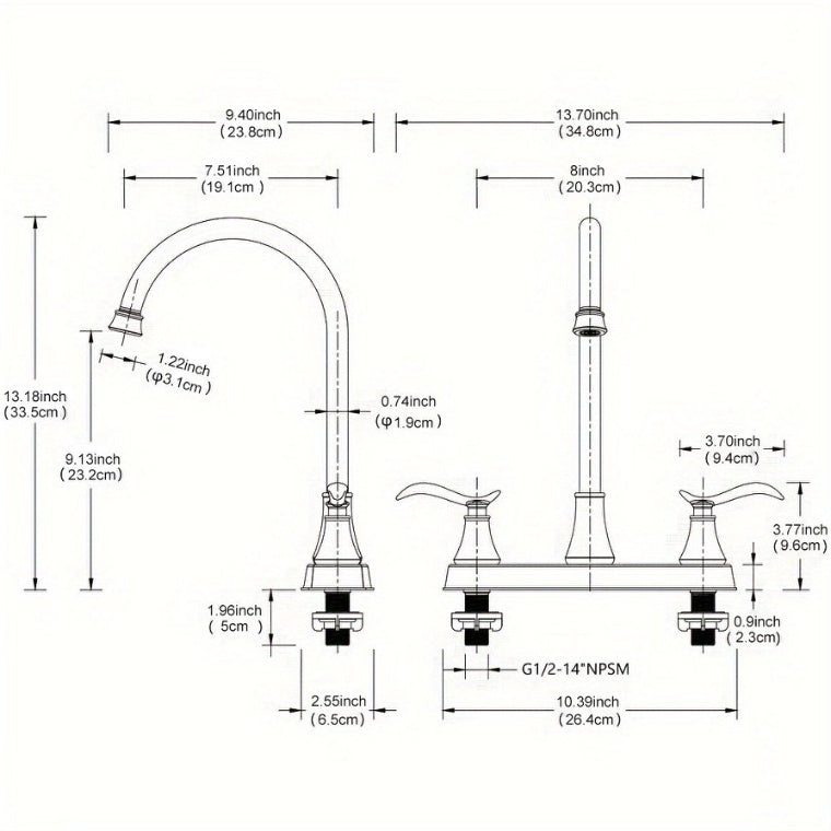 Single Handle High Brushed Nickel Pull Out Kitchen Faucet Ohberri