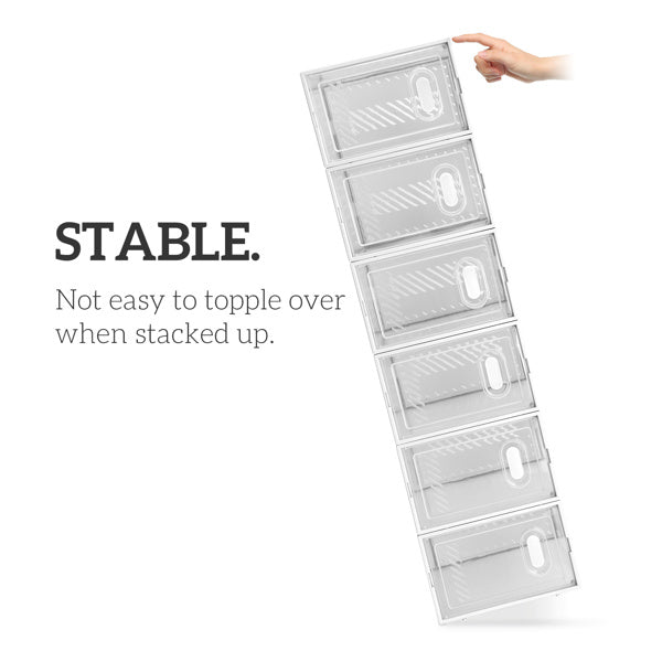 12pcs White Shoe Box Plastic Inkedjoy