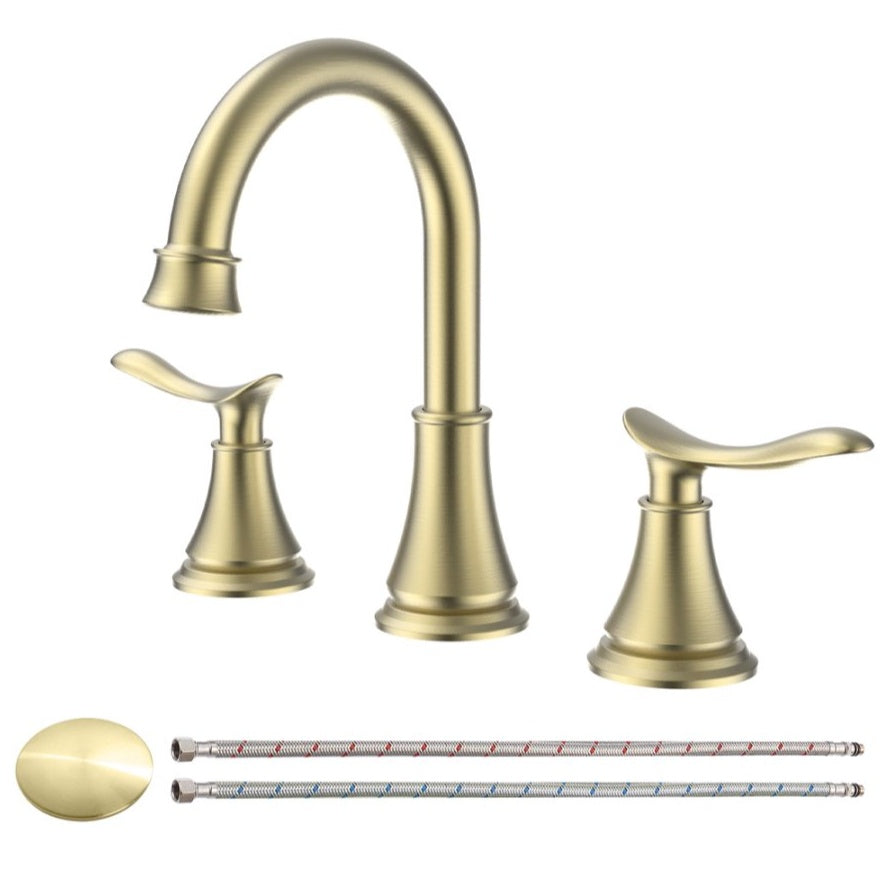 2-Handle 8 Inch Faucet -Gold My Store