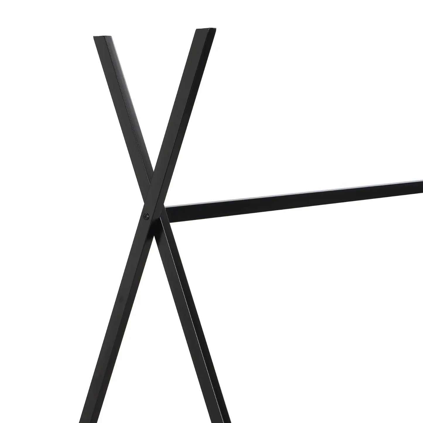 Metal Twin Size House Platform Bed With Triangle Structure, Black My Store