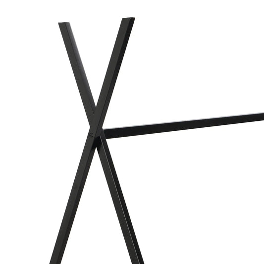 Metal Twin Size House Platform Bed With Triangle Structure, Black My Store