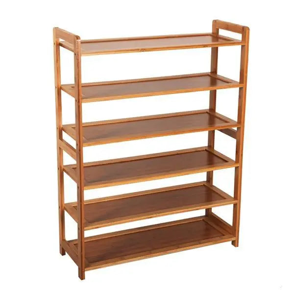 6-story Flat Shoe Rack In Natural Wood Color Inkedjoy