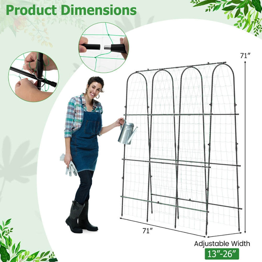 71 X 71 Inch U-Shaped Tall Garden Arched Trellis For Climbing Plants My Store