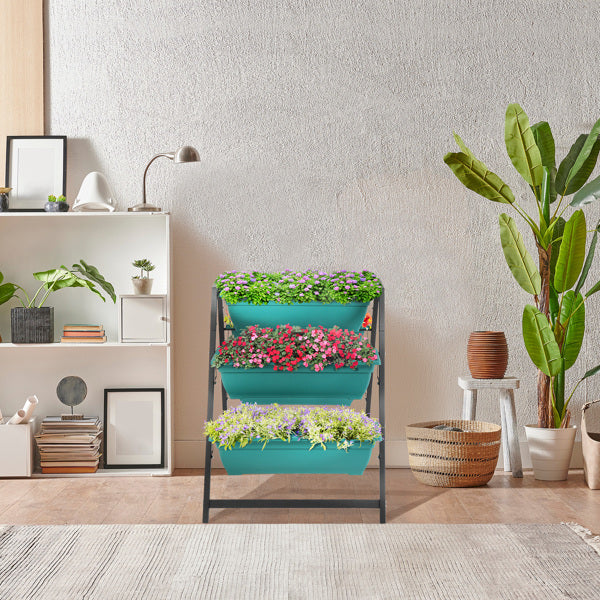 5 Floors Trapezoidal Green Flower Inkedjoy