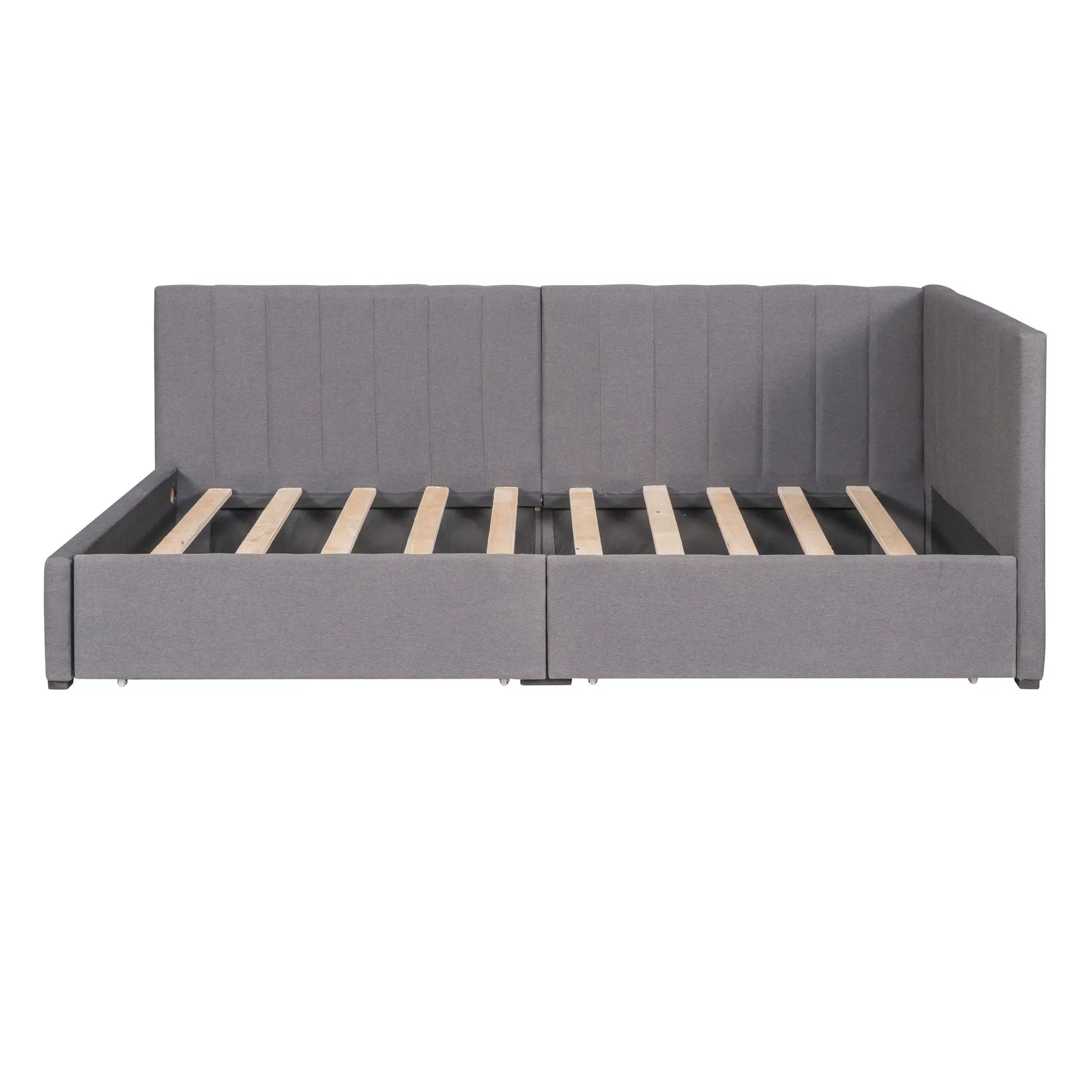 Upholstered Sofa Bed With 2 Storage Drawers My Store