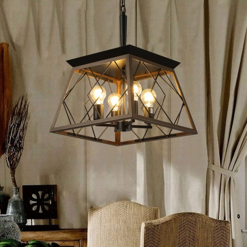 Farmhouse Chandelier 4 Lights Vintage Antique Chandelier Lamps Inkedjoy