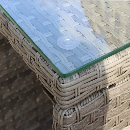 Outdoor Patio Furniture 1 Coffee Table With Clear Tempered Glass My Store