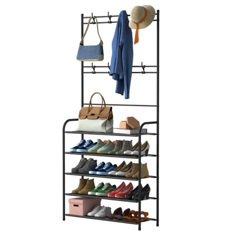 Entryway Coat Hat Rack Shoe Storage Inkedjoy
