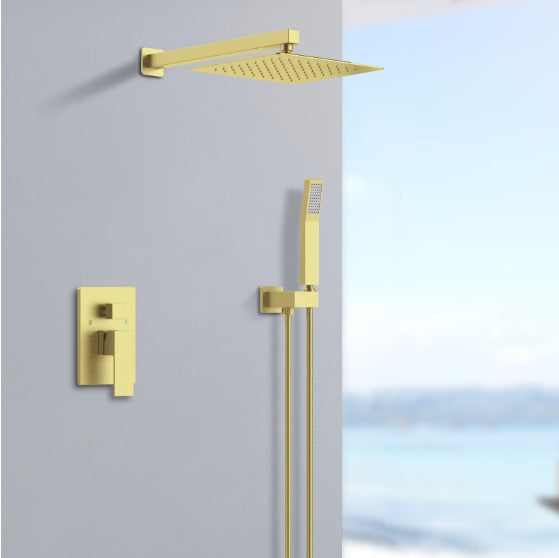 Shower System Shower Mixer Combo Set Wall-mounted Inkedjoy