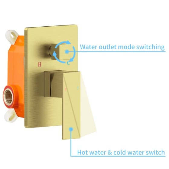 Shower System Shower Mixer Combo Set Wall-mounted Inkedjoy